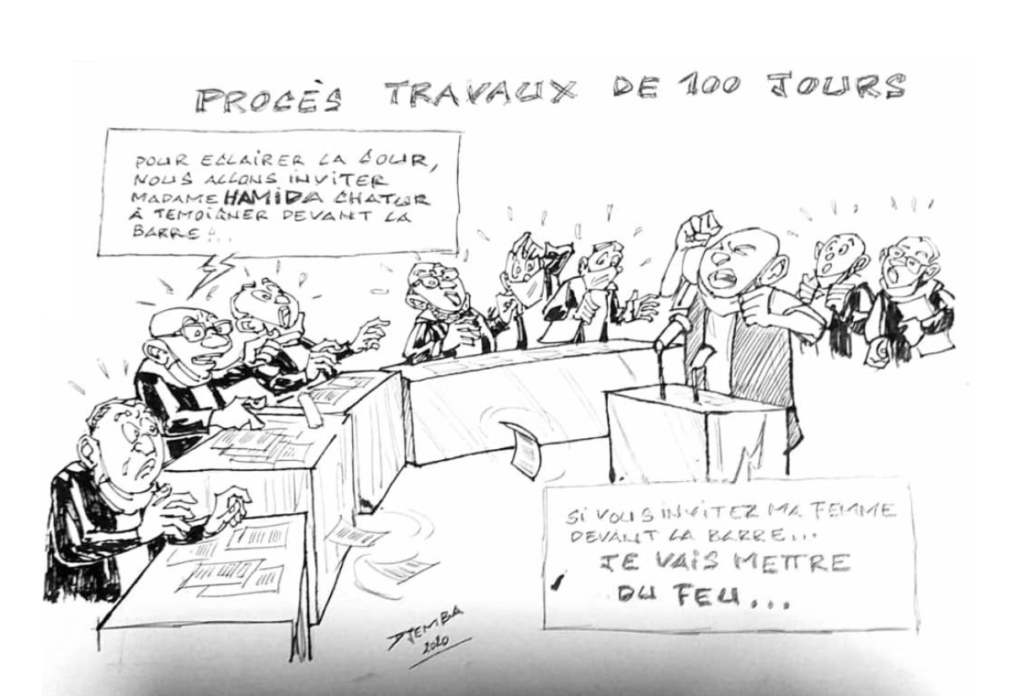 "Le procès des 100 jours" vu par Djeis Djemba 1