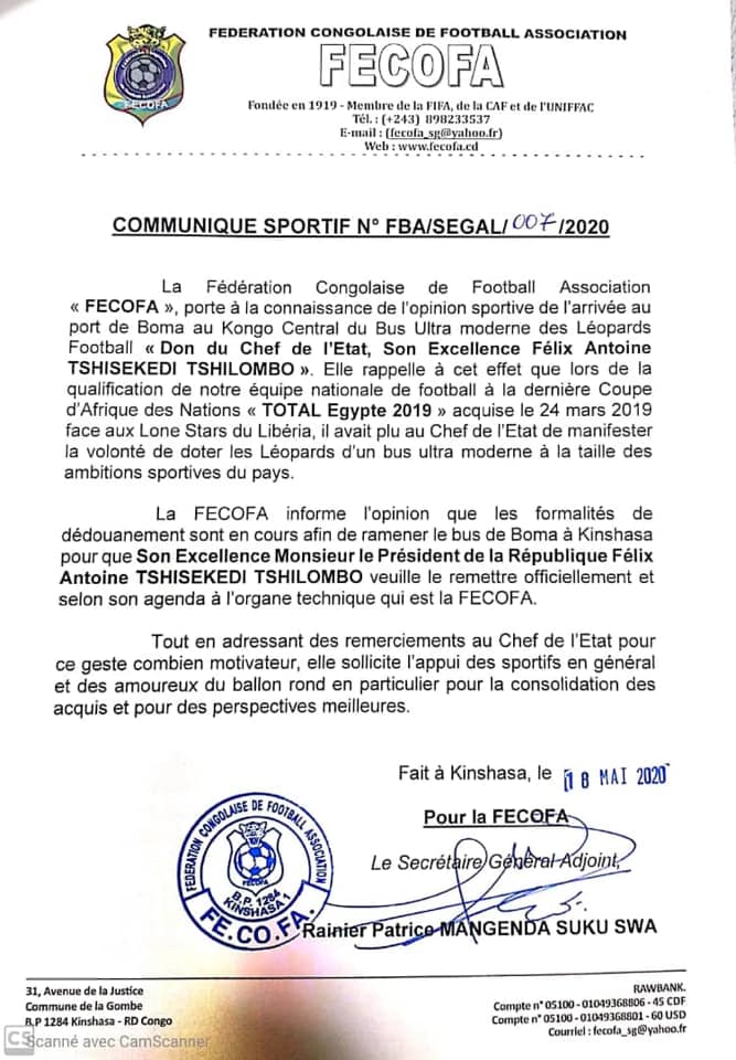 FÉLIX ANTOINE TSHISEKEDI, DES PAROLES ET DES ACTES. 1