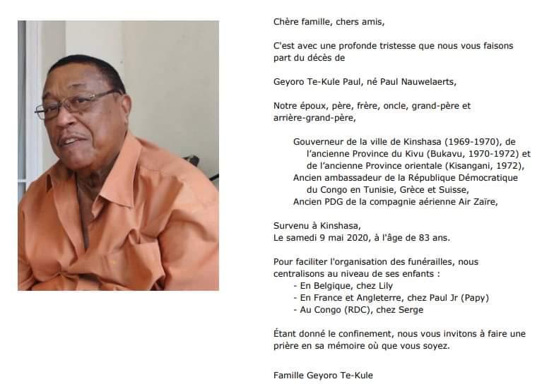 Geyoro Te-Kule Paul, né Paul Nauwelaerts 1