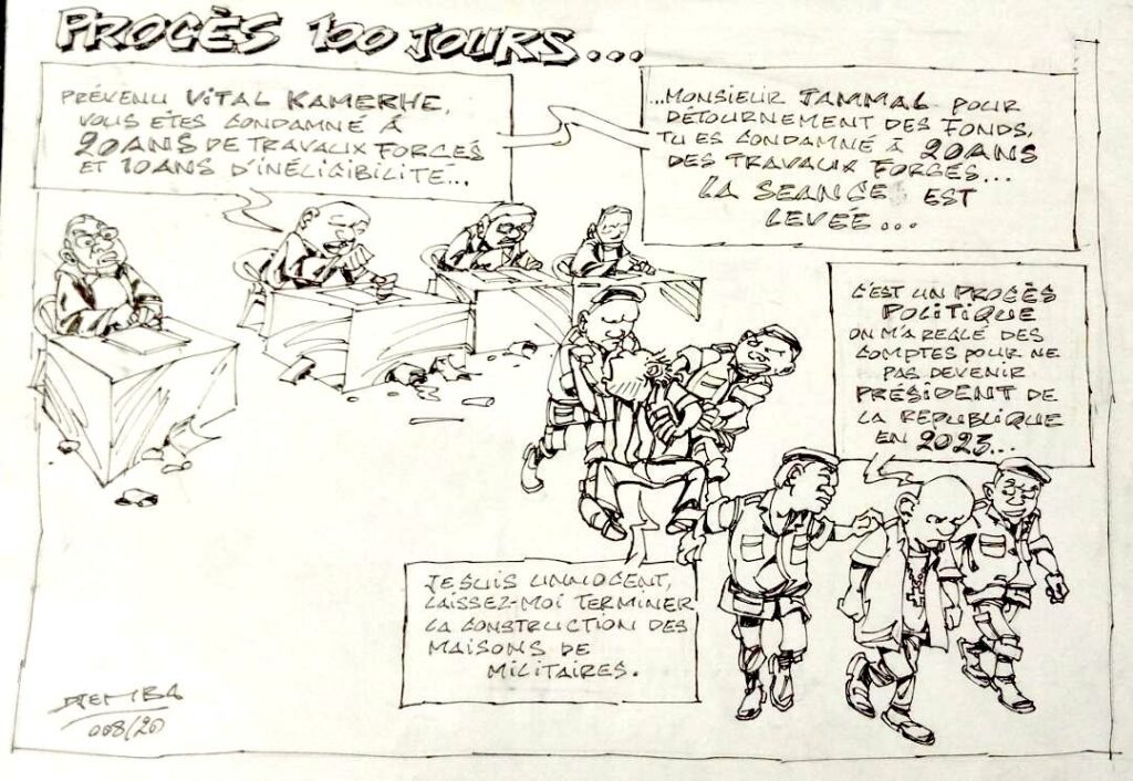 "Le procès des 100 jours" vu par Djeis Djemba 1