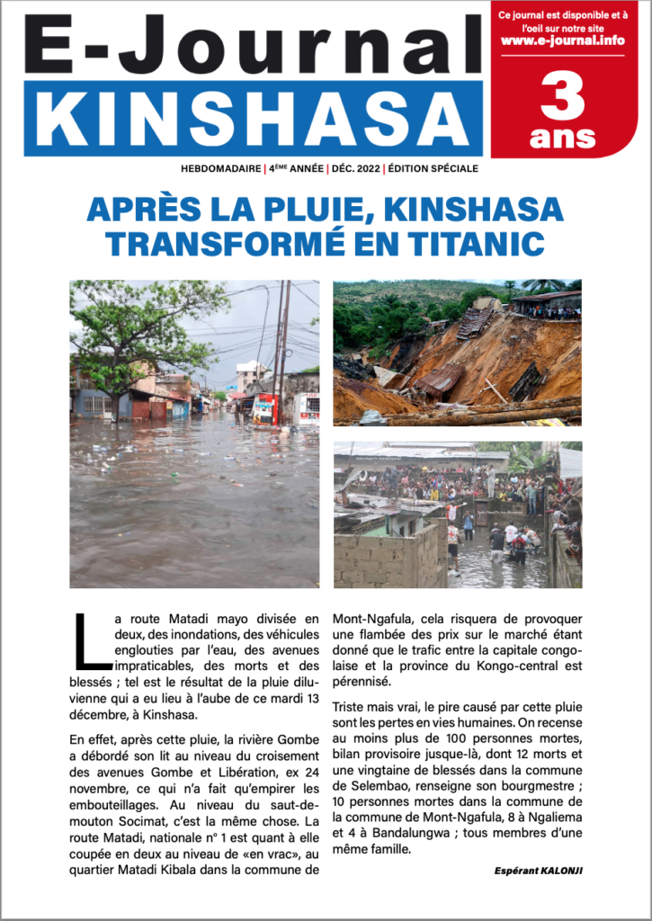 Edition Spéciale - E-Journal Pluie à Kinshasa 1