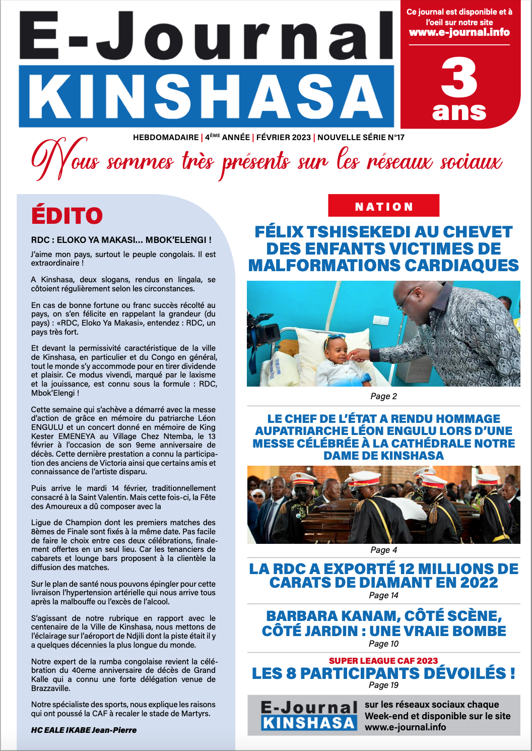 E-Journal KINSHASA N°17/2023 - E-Journal Kinshasa
