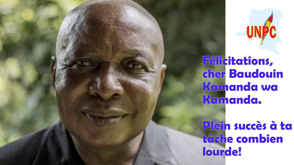 Message de félicitations à Baudouin Kamanda wa Kamanda Muzembe.        1