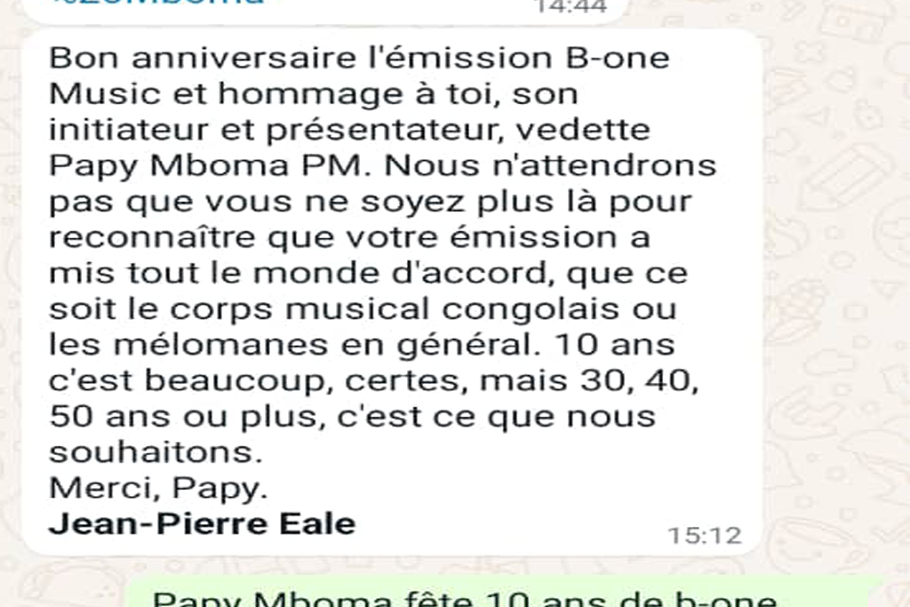 Papy Mboma fête 10 ans de b-one music 5