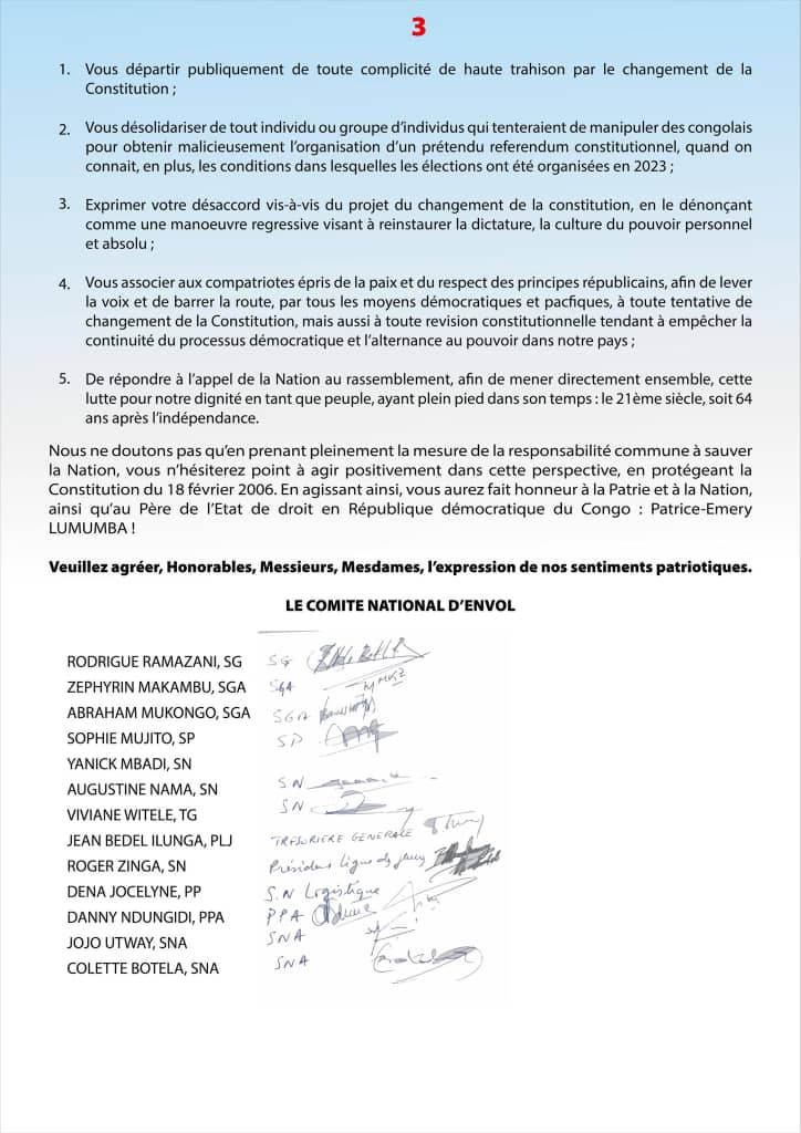 Changement ou révision de la constitution : Le parti Envol lance un appel à la protection de la loi mère. 4