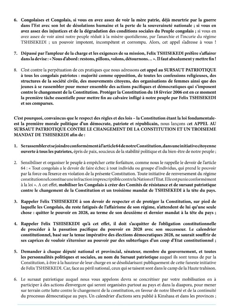 Projet de changement de la constitution de la RD Congo : Delly Sessanga et ses alliés politiques s’opposent avec énergie 3