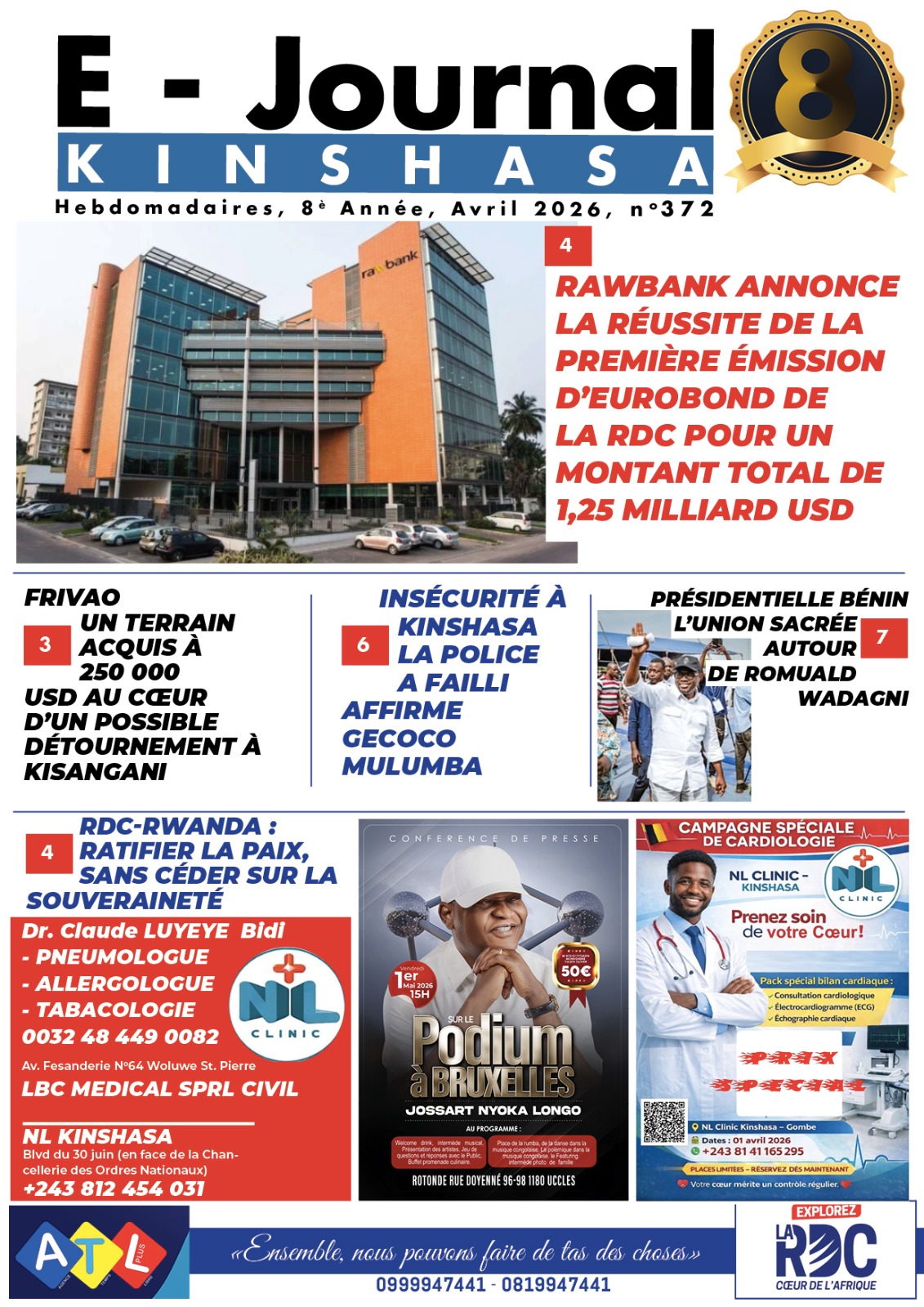 E-Journal Kinshasa - Actualités, informations générales, divertissement et détente 1