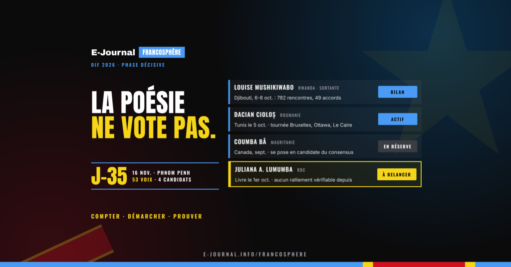 Élection OIF 2026 : où en sont les 4 candidats ? 1